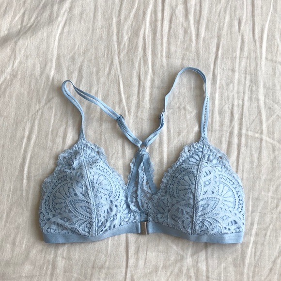 Hollister Other - Gilly Hicks | blue lace padded triangle bralette